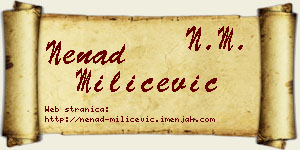 Nenad Milićević vizit kartica